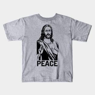 Jesus, Peace Sign, Jesus Peace Kids T-Shirt